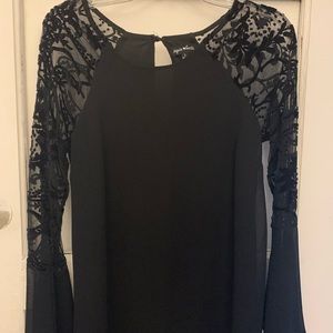 Black Sleeve Detail Dress